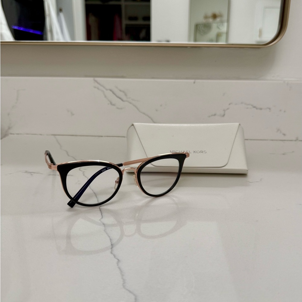 Michael Kors 3332 Black and Rose Gold Women's Glasses - Picture 2 of 6